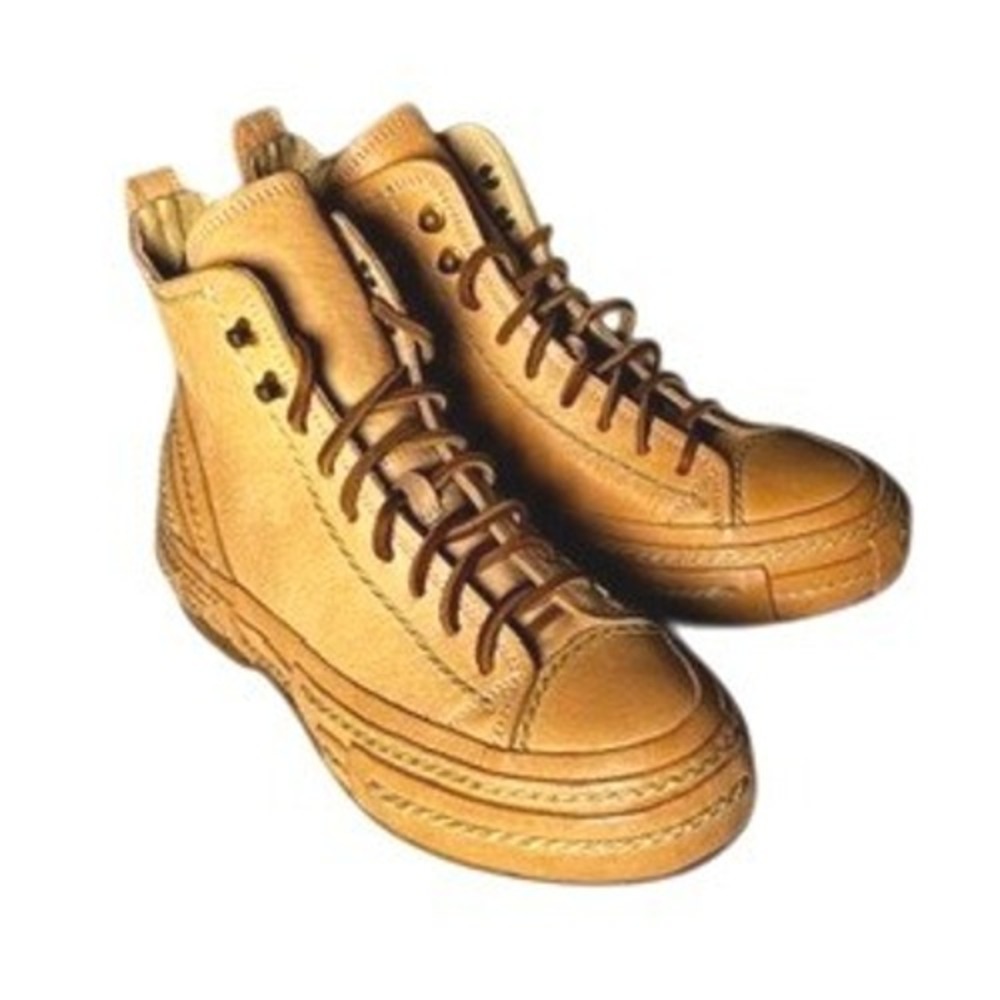 xVessel Rock Yeh G.O.P. 7.5-8‎ /38High Sneakers Tan Natural Leather Streetwear